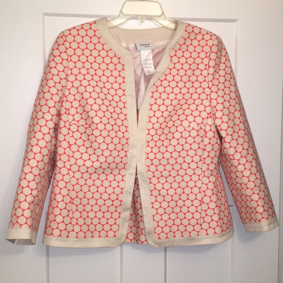 Akris Punto Jackets & Blazers - AKRIS punto blazer orange & cream dot blazer
